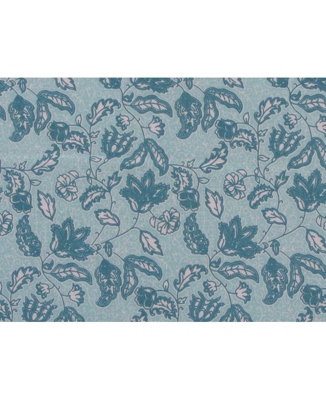 Floral Garden Retreat Polycotton Print, Aqua