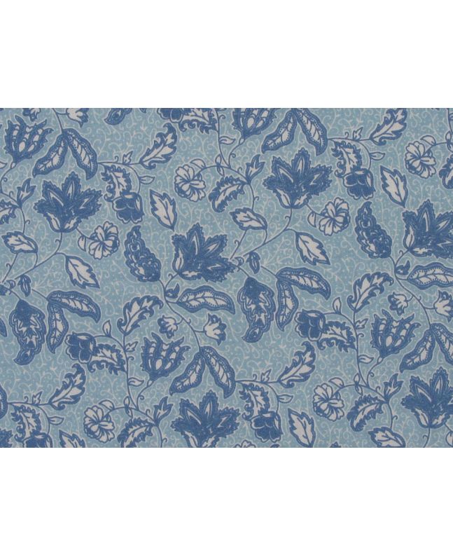 Floral Garden Retreat Polycotton Print, Blue