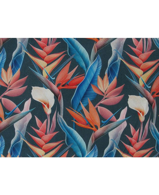 Floral Paradise Cotton, Navy