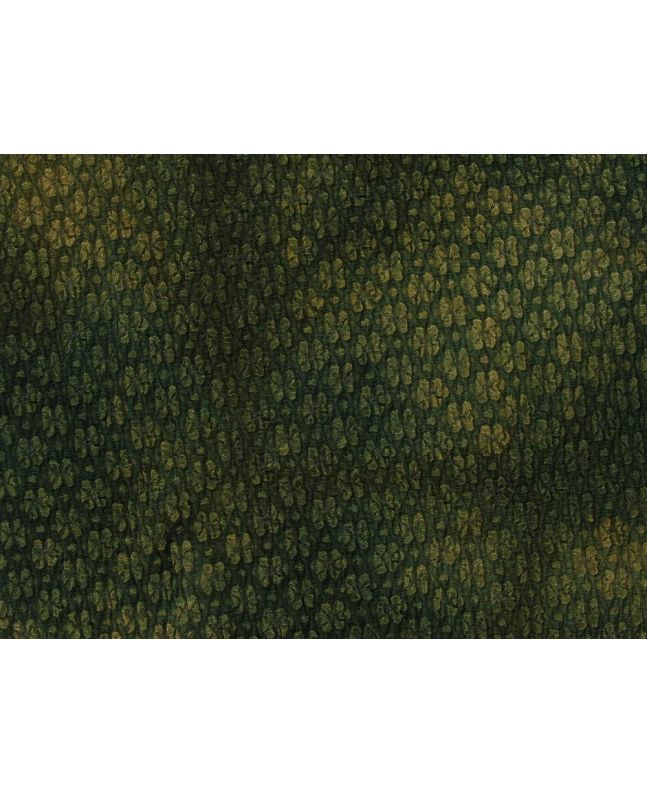 Floral Stretch Polyester, Green
