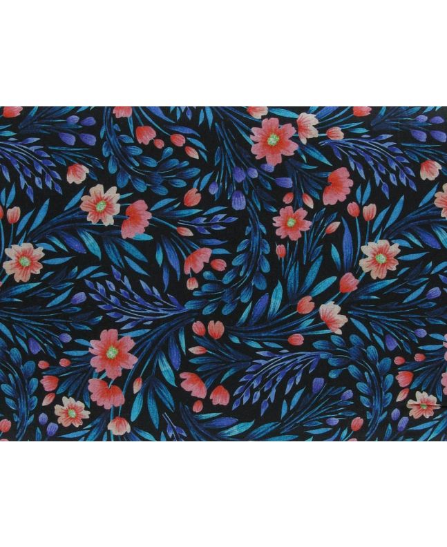Floral Swirl Cotton Poplin Print