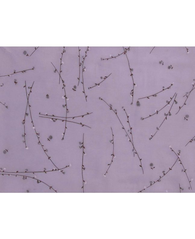 Floral Vines Organdy, Lilac