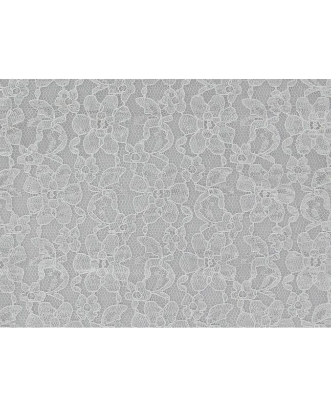 Flower Flutter Corded Lace, White
