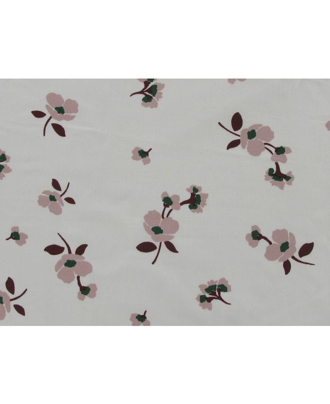 Fluttering Flora Viscose Print, Pale Pink
