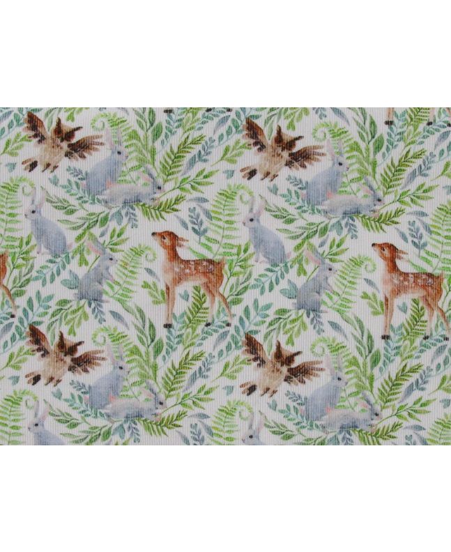 Forest Friends Printed Cotton Needlecord