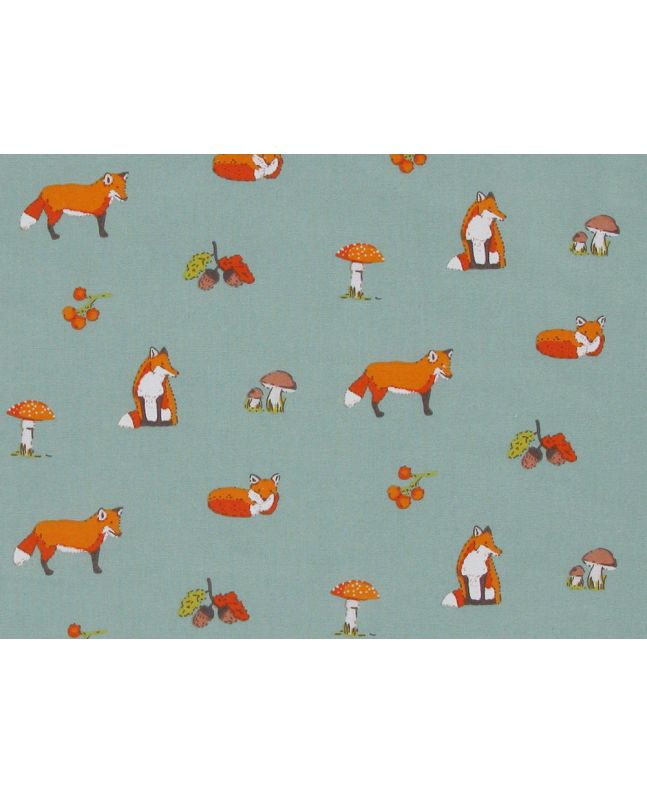 Fox Forest Polycotton, Duck Egg
