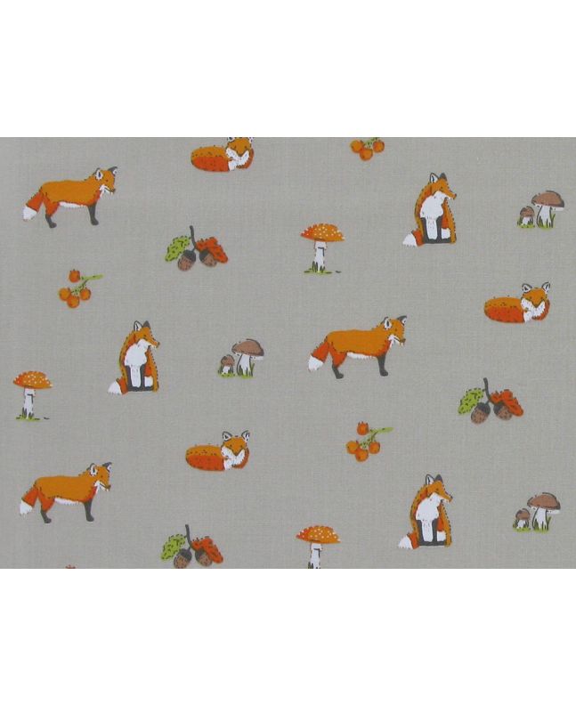 Fox Forest Polycotton, Grey