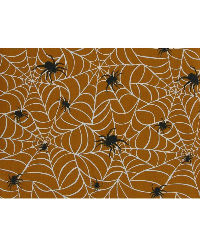 Funnel Web Polycotton Print, Orange
