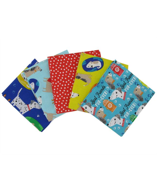 Fur Ever Friends Cotton Fat Quarters 5 Pack