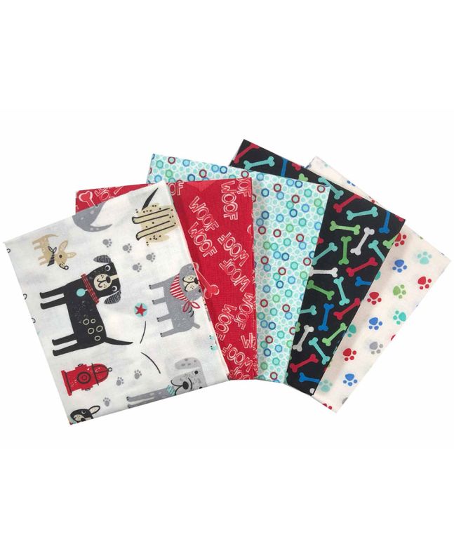 Furry Friends Cotton Fat Quarters 5 Pack