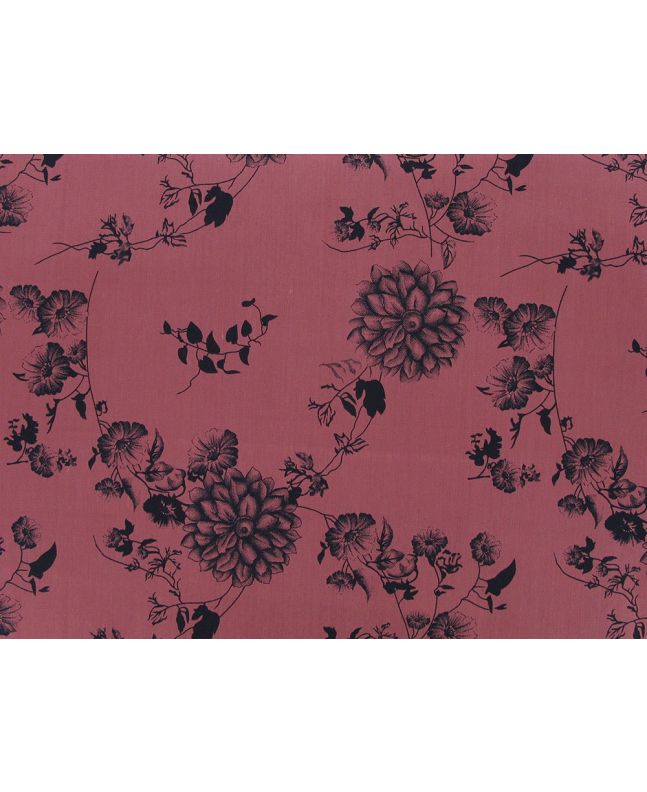 Garden Flutter Printed Cotton Twill, Rose