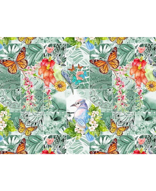 Garden Mosaic Cotton Print