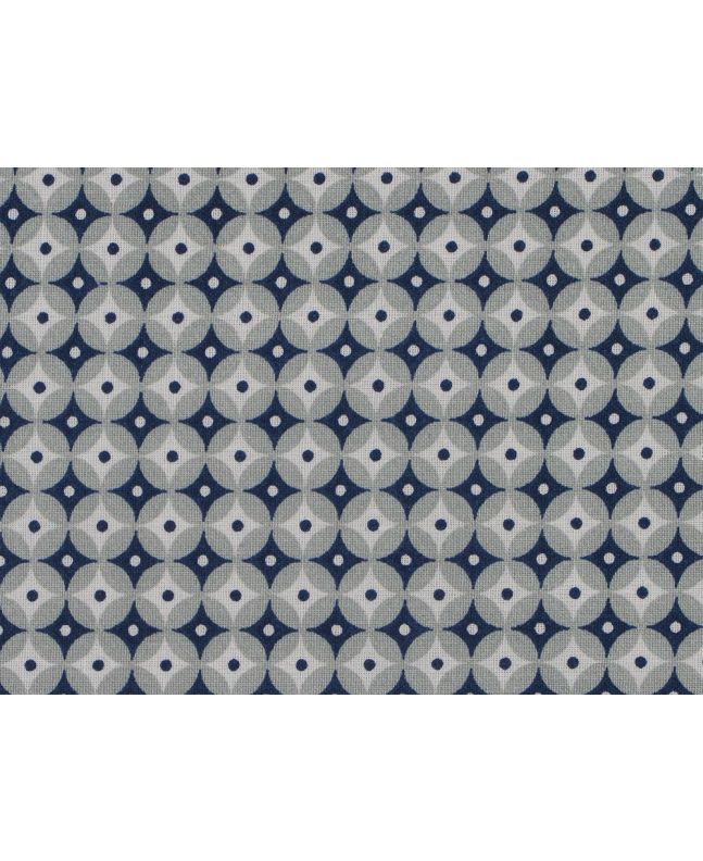 Geometric Circular Eye Cotton, Grey