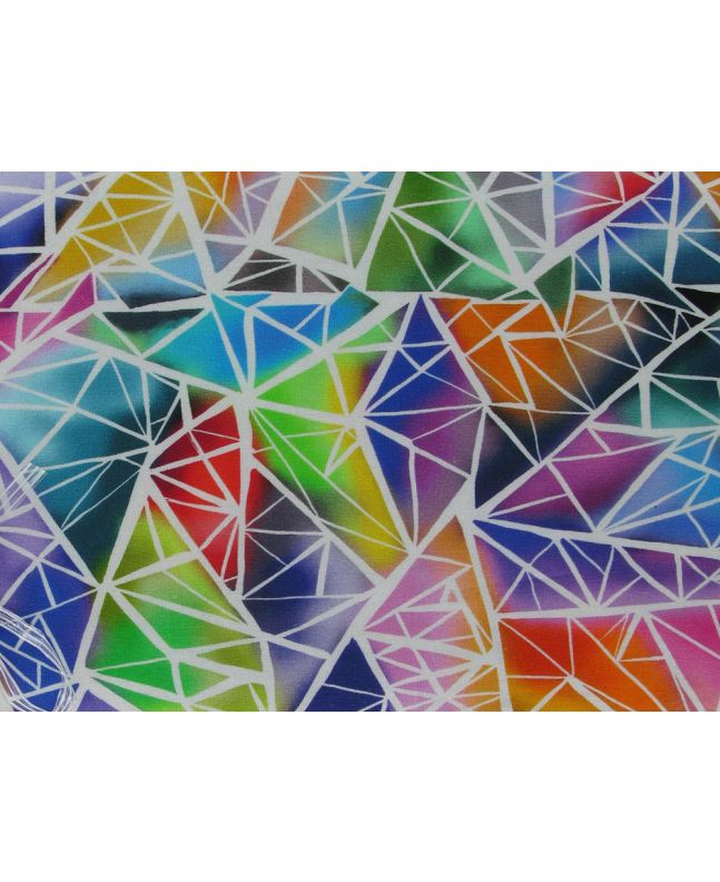 Geometric Prism Cotton Jersey