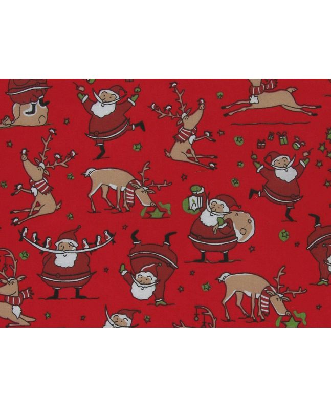 Gifts From Santa Polycotton Print, Red
