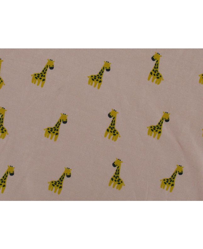 Giraffe Dance Cotton Jersey, Pink