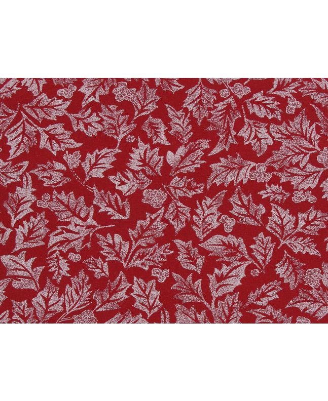 Glitter Christmas Cotton, Holly Frost, Red