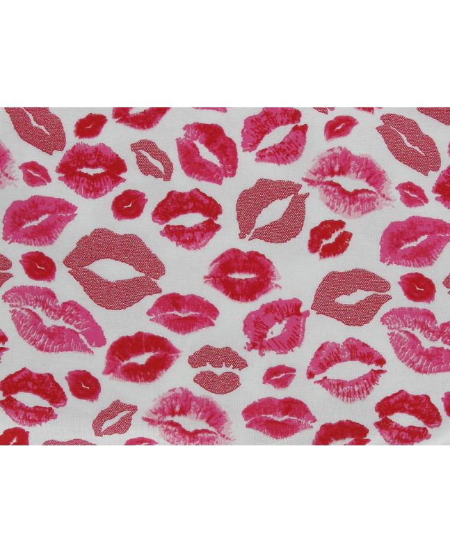 Glitter Kisses Cotton Jersey, White