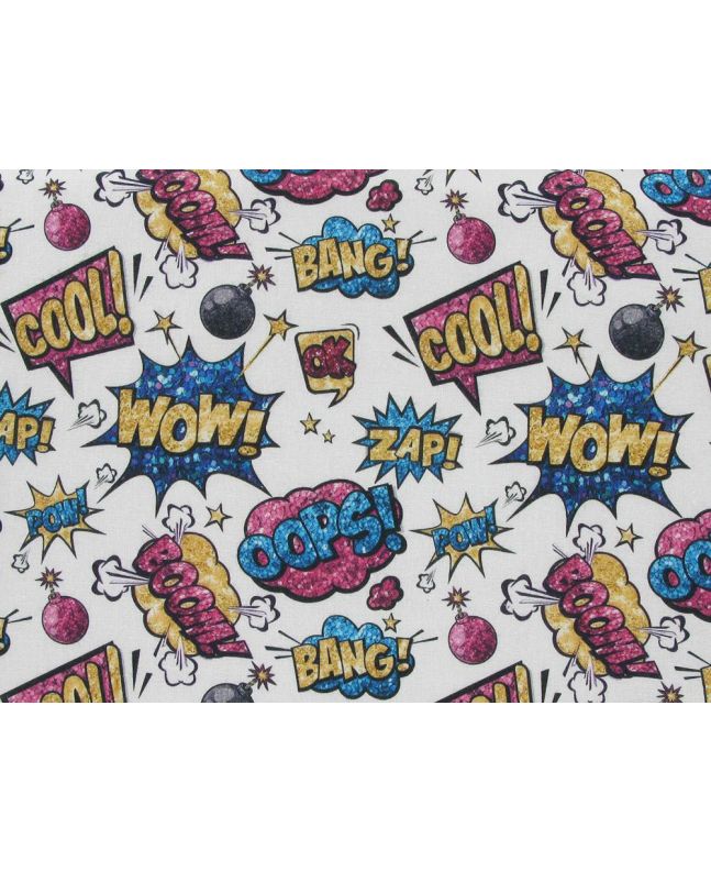 Glitter Pow Wow Cotton Print