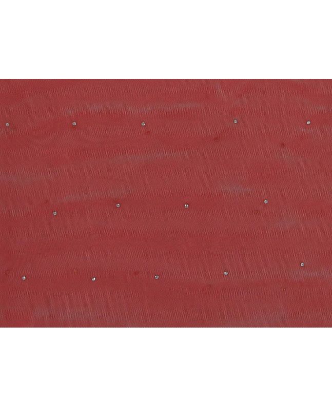 Glitter Spots Net With Diamante, Red