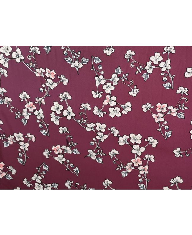 Gold Alstroemerias Printed Crepe