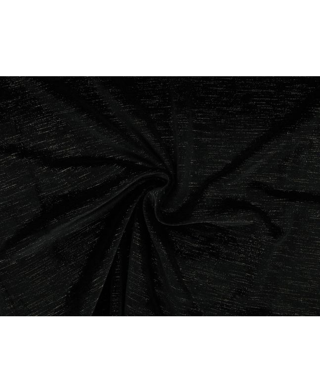 Gold Sparkle Stretch Velour, Black