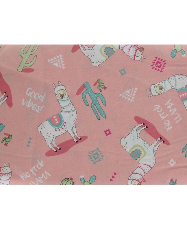 Good Vibes Llama Cotton Print
