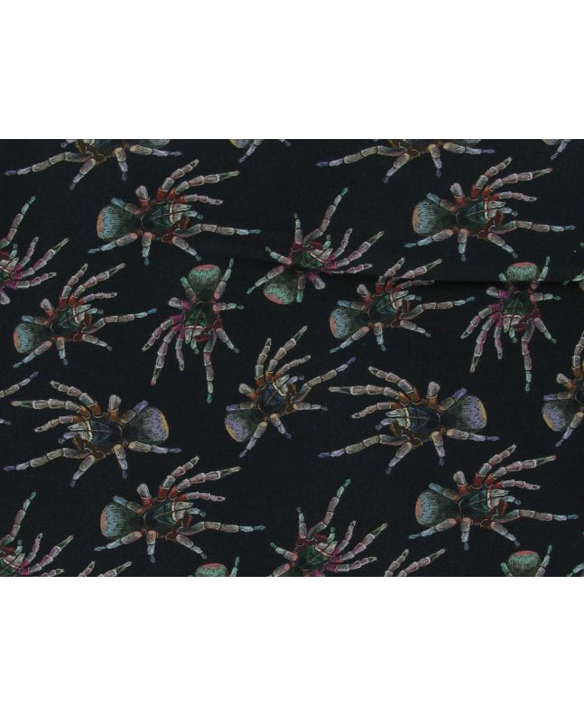 Halloween Tarantulas Cotton Print
