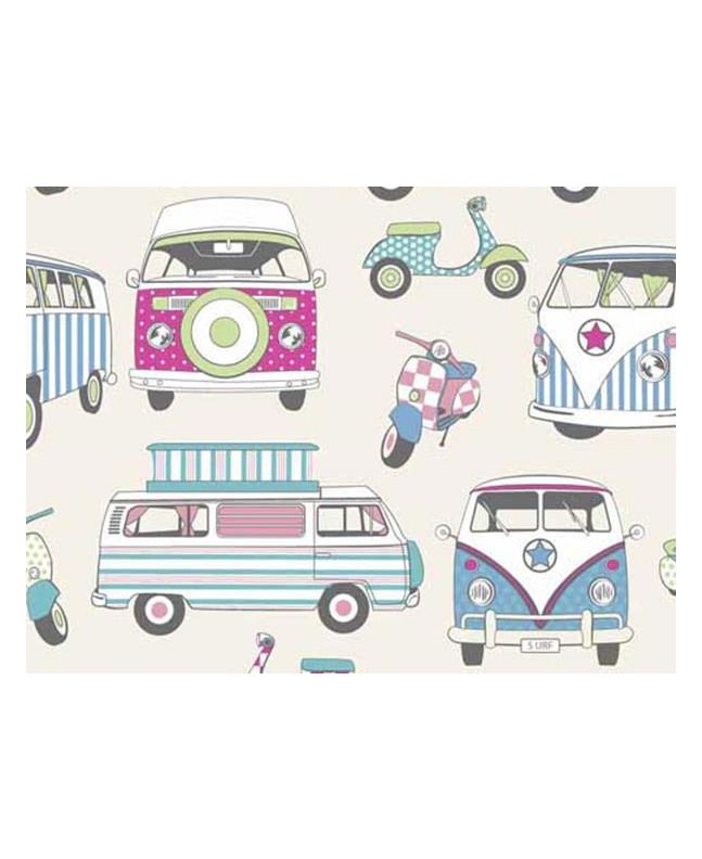 Happy Campers Cotton Print, Candy