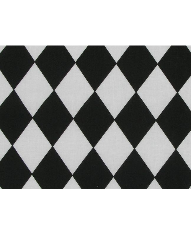 Harlequin Polycotton Print, Black and White