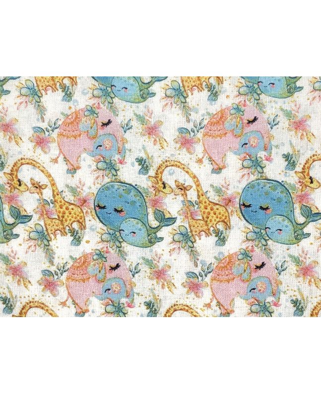 Harmony Cotton Print, Animal Friends