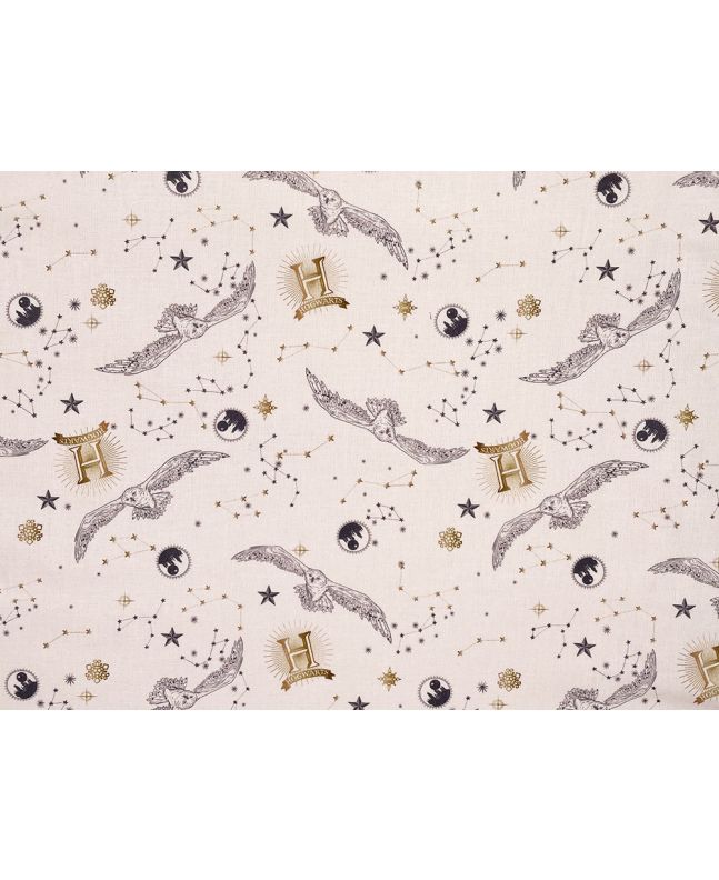 Harry Potter Hedwig Cotton Print, Cream
