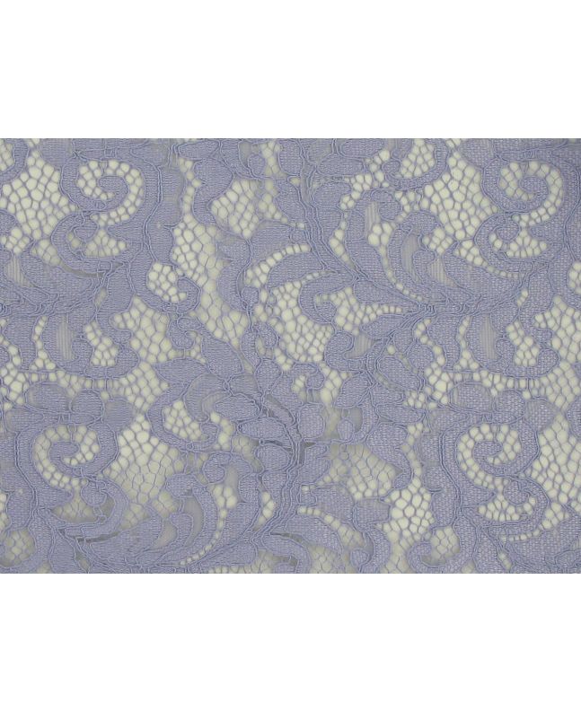 Heavy Corded Floral Lace with Double Scallop Edge, Lilac