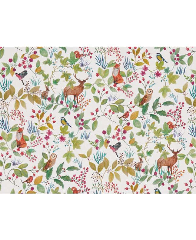 Hedgerow Cotton Curtain Fabric, Sweetpea