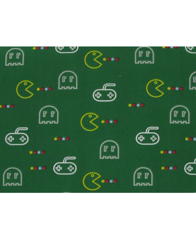 Hungry Gamer Polycotton Print, Green