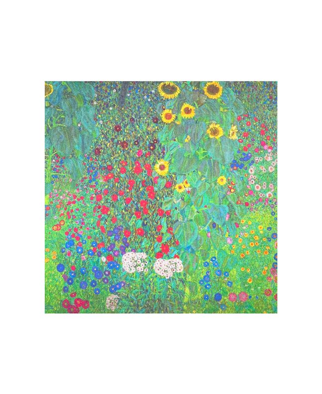 Iconic Art Cotton Cushion Panel, Klimts Farm Garden