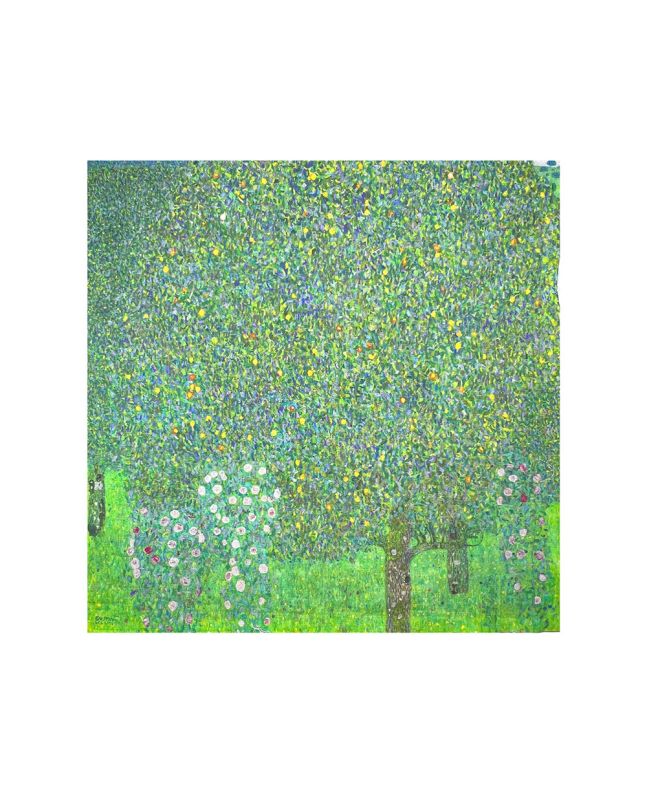 Iconic Art Cotton Cushion Panel, Klimts Rose Bush