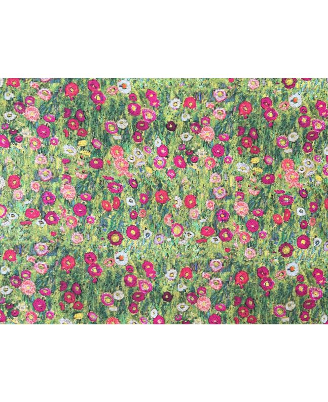 Iconic Art Cotton Print, Klimts Roses