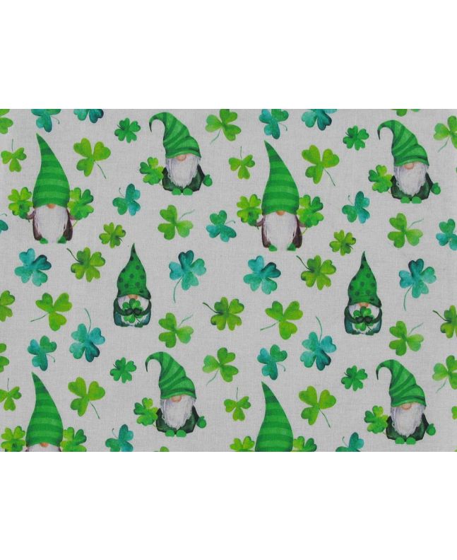 Irish Charm Cotton Print, Clover Gonks