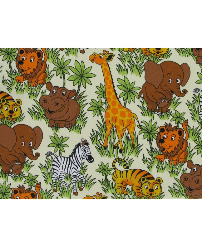 Jungle Family Cotton Poplin Print