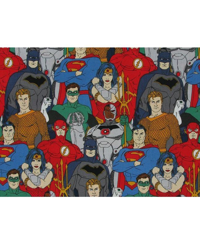 Justice League Line-up Cotton Print