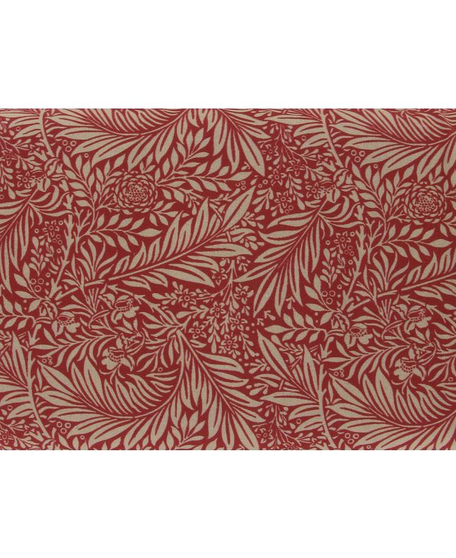 Larkspur Cotton Print, Crimson