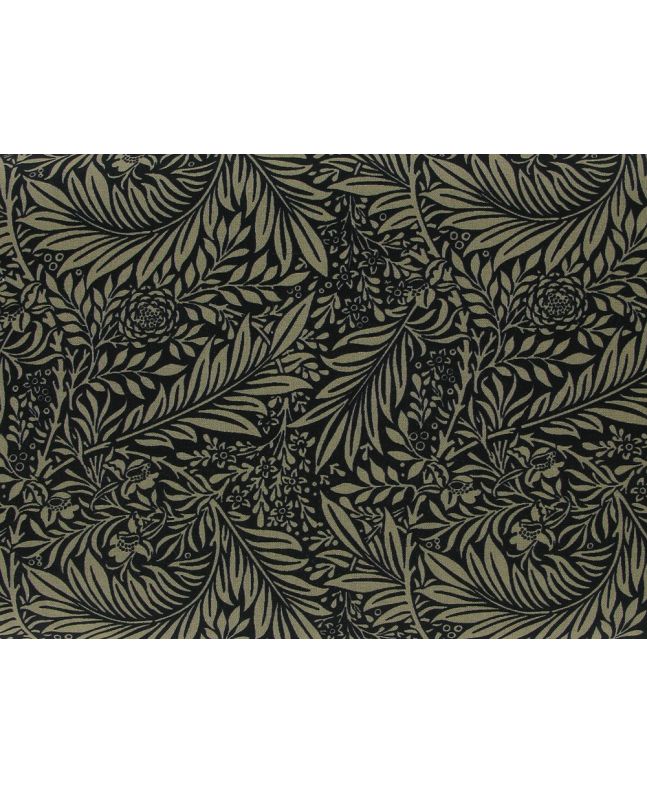 Larkspur Cotton Print, Ebony