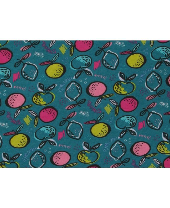 Lemonlucious Organic Cotton Jersey, Dark Cyan