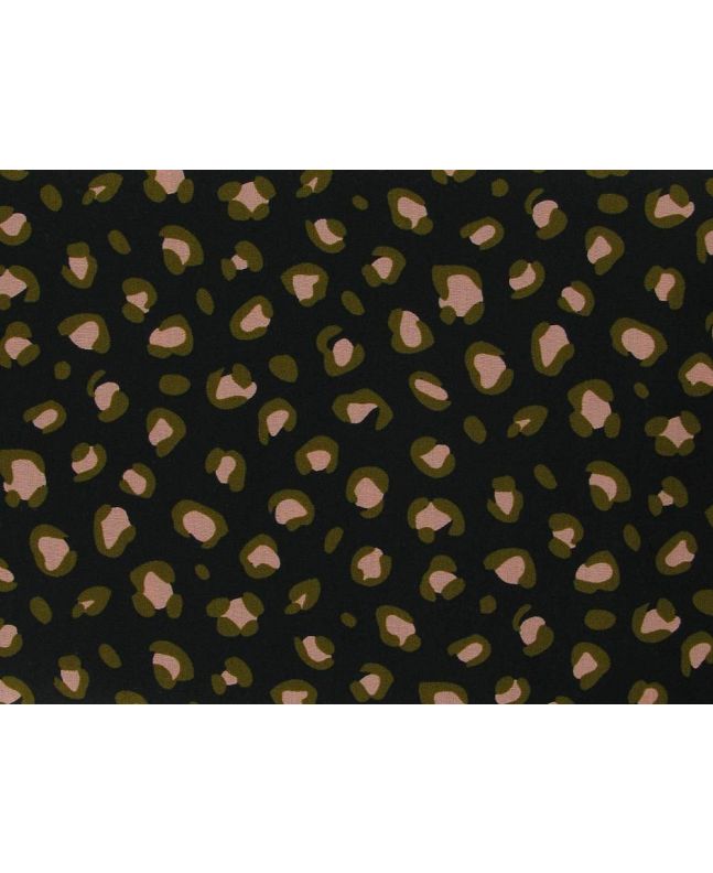 Leopard Cotton Poplin Print, Black