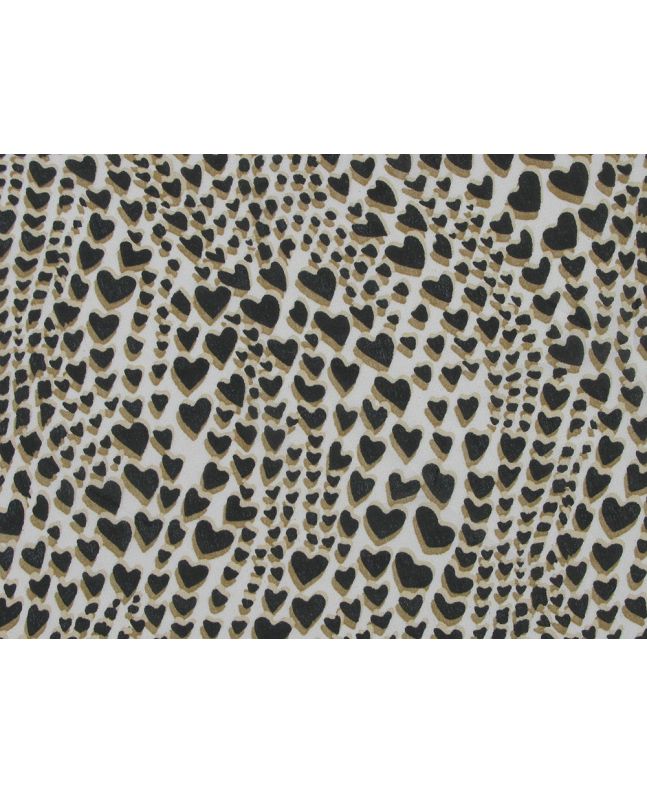 Leopard Hearts Printed Chiffon