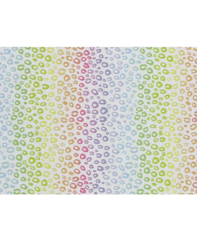 Leopard Rainbow Digital Cotton Print, Pastel