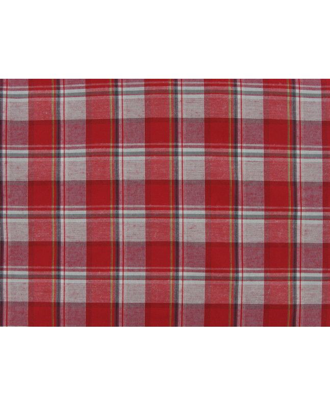 Lightly Brushed Polycotton Tartan, Elgin, Red
