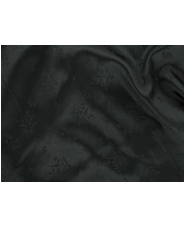 Lily Of Valley Polyester Jacquard, Black