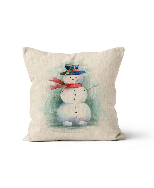 Linen Look Panama Panels, Christmas Snowman
